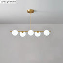 DecorBites™ Brass Island Pendant Light Fixture - Simplicity Ball Glass Dining Room Lighting Kit