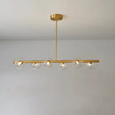 DecorBites™ Brass Island Pendant Light Fixture - Simplicity Ball Glass Dining Room Lighting Kit