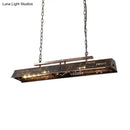 DecorBites™ Brass Island Pendant Light - Loft Style Hanging Lamp with Etched Lettering - Metal Finish