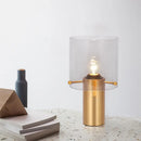 DecorBites™ Brass Night Lamp with Translucent Glass Shade for Living Room - Postmodern Style