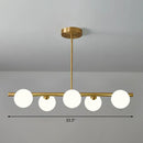 DecorBites™ Brass Plated Glass Sphere Island Pendant Light - Modern Hanging Lighting for Dining Room