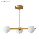 DecorBites™ Brass Plated Glass Sphere Island Pendant Light - Modern Hanging Lighting for Dining Room
