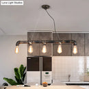 Steampunk bronze water pipe island light kitchen edison pendant