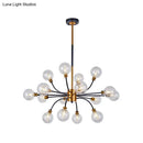 Modern curvy arm clear glass bubble chandelier dining room 220v-240v