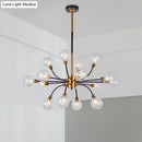 Modern curvy arm clear glass bubble chandelier dining room 220v-240v