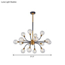 Modern curvy arm clear glass bubble chandelier dining room 220v-240v