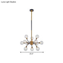 Modern curvy arm clear glass bubble chandelier dining room 220v-240v