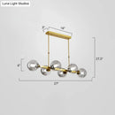 DecorBites™ Bubbles Glass Pendant Light: Stylish Island Hanging Fixture for Postmodern Dining