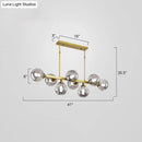 DecorBites™ Bubbles Glass Pendant Light: Stylish Island Hanging Fixture for Postmodern Dining