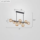 DecorBites™ Bubbles Glass Pendant Light: Stylish Island Hanging Fixture for Postmodern Dining