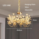 Decorbites butterfly chandelier gold crystal flower dining room light