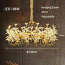 Decorbites butterfly chandelier gold crystal flower dining room light