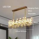 Decorbites butterfly chandelier gold crystal flower dining room light