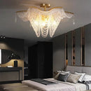Decorbites butterfly crystal bead large gold chandelier living room