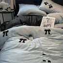Decorbites butterfly embroidered black & white pi pillow bedroom decor
