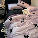 Decorbites butterfly embroidered black & white pi pillow bedroom decor