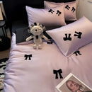 Decorbites butterfly embroidered black & white pi pillow bedroom decor
