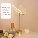 Decorbites butterfly gold acrylic led desk lamp for living room