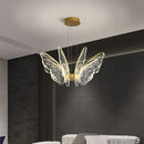Decorbites butterfly led chandelier gold pendant light for bedroom