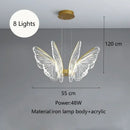 Decorbites butterfly led chandelier gold pendant light for bedroom