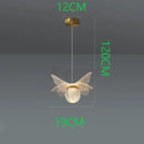 Decorbites butterfly led crystal pendant light for bedroom