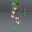 Decorbites butterfly led crystal pendant light for bedroom