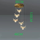 Decorbites butterfly led crystal pendant light for bedroom