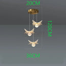Decorbites butterfly led crystal pendant light for bedroom