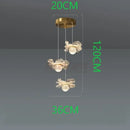 Decorbites butterfly led crystal pendant light for bedroom