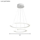 Modern white acrylic led ring dining room chandelier pendant light