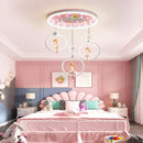 Decorbites cartoon princess chandelier pink led kids bedroom light