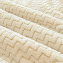 Decorbites cartoon print cream velvet quilted blanket bedroom bedding