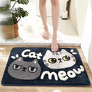 DecorBites™ Cartoon Puppy Flocked Bathroom Rug Thicken Super Absorbent Water Bath Rugs