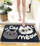 DecorBites™ Cartoon Puppy Flocked Bathroom Rug Thicken Super Absorbent Water Bath Rugs