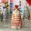DecorBites™ Cat Polka Dot Resin Flower Bud Vase