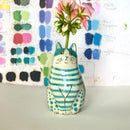 DecorBites™ Cat Polka Dot Resin Flower Bud Vase