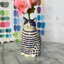 DecorBites™ Cat Polka Dot Resin Flower Bud Vase