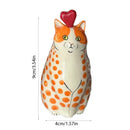 DecorBites™ Cat Polka Dot Resin Flower Bud Vase