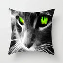 Decorbites cat printed plush cushion cover black & white living room