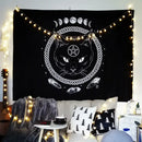 Decorbites cat witchcraft black rose tapestry bedroom wall hanging