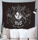 Decorbites cat witchcraft black rose tapestry bedroom wall hanging