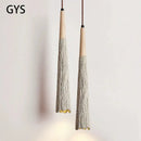 Decorbites cement cream led pendant light for bedroom bedside