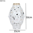 DecorBites™ Ceramic Desktop Vase for Floral Arrangements