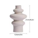 White Sculpted Ceramic Vase