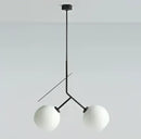 Modern white and gold glass pendant lights for dining room