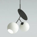 Modern white and gold glass pendant lights for dining room