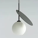Modern white and gold glass pendant lights for dining room