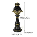 Regal black & gold resin chess figurines living room decor