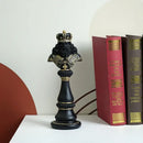 Regal black & gold resin chess figurines living room decor