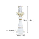Regal black & gold resin chess figurines living room decor